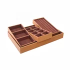 Custom high quality fashion velvet jewelry tray with divided jewelry trays