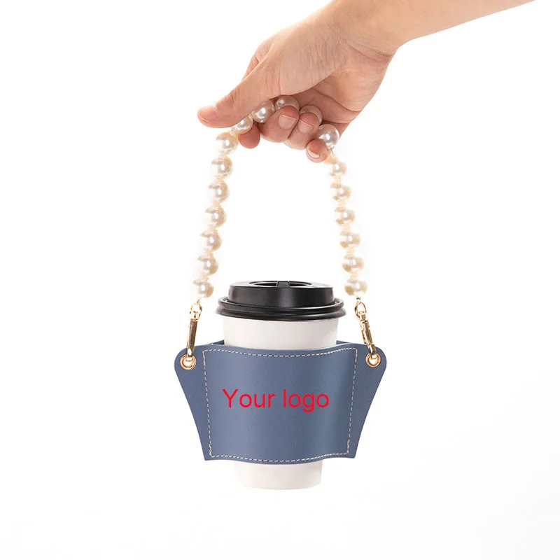 2022 Amazon Hot Selling PU Leather Tea Cup Sleeve Pearl Chain Handle Bubble Tea Cup Holder Coffee Cup Sleeve Cover, Solid colors
2022 Amazon Hot Selling PU Leather Tea Cup Sleeve Pearl Chain Handle Bubble Tea Cup Holder Coffee Cup Sleeve Cover, Solid colors