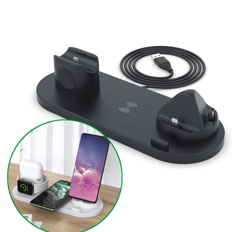 New Design Office Home Multifunctional Mobile Phone Holder Wireless Charger For Airpods/Airpods pro/iWatch
New Design Office Home Multifunctional Mobile Phone Holder Wireless Charger For Airpods/Airpods pro/iWatch