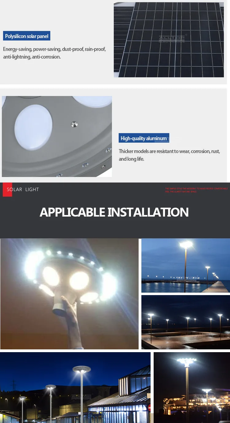 ALLTOP Factory direct selling aluminum waterproof road park lighting ip65 30watt 60watt led solar garden light
