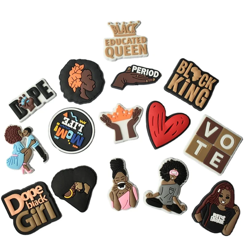 2022 Hot Sale Latest Model Soft PVC Black Girl Magic Croc Charms Shoe, Pictures shown
2022 Hot Sale Latest Model Soft PVC Black Girl Magic Croc Charms Shoe, Pictures shown