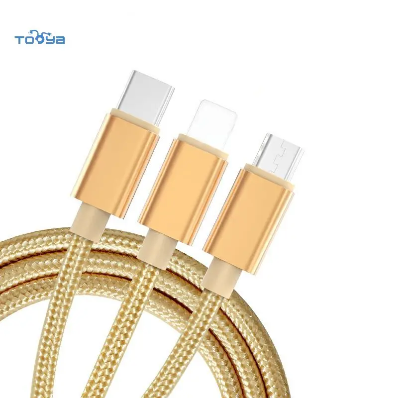 Data cable 3-in-1 for Apple type-c Micro USB Android three-head mobile phone charging cable Tooya 2 m one-to-three data cable
Data cable 3-in-1 for Apple type-c Micro USB Android three-head mobile phone charging cable Tooya 2 m one-to-three data cable