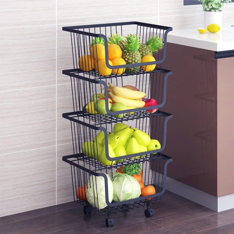 High Quality Kitchen Organizer Multilayer Wrought Iron Multi-layer Vegetable Basket, Black
High Quality Kitchen Organizer Multilayer Wrought Iron Multi-layer Vegetable Basket, Black
