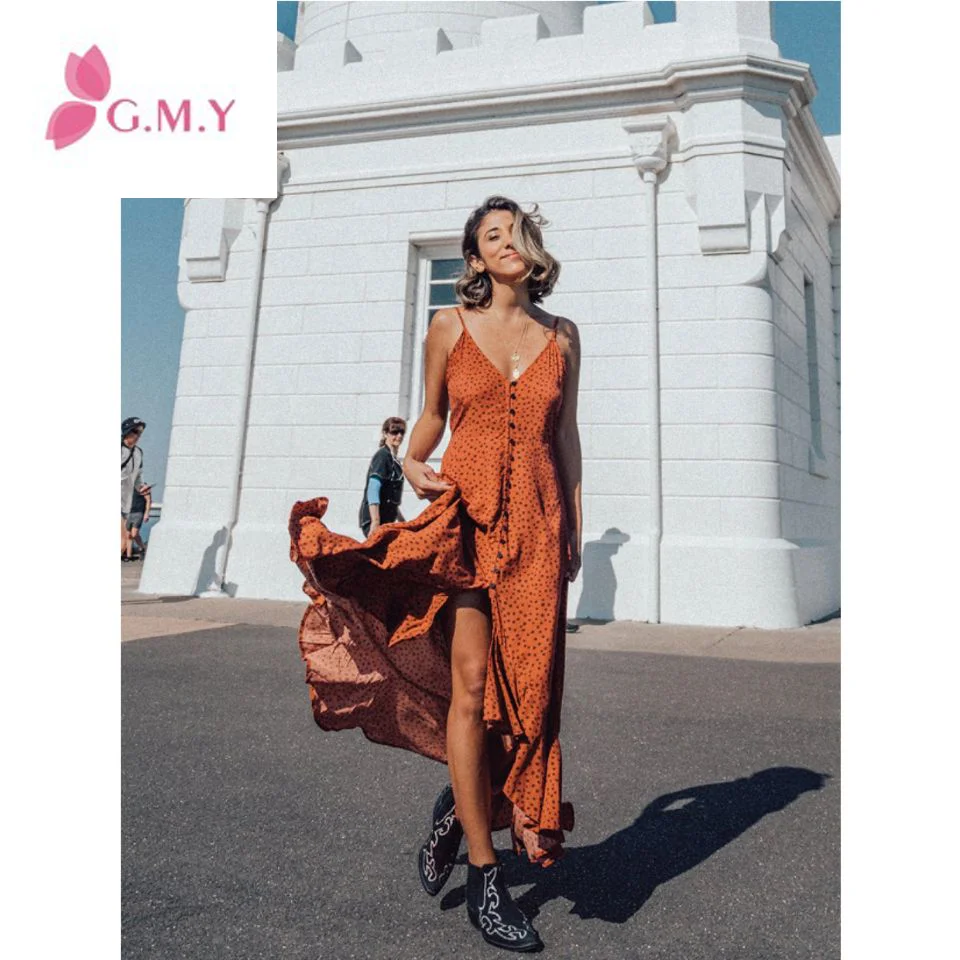 Women Dot Boho Long Maxi Dress Woman Lady Party Summer Beach V neck Backless Sundress Streetwear Dress
Women Dot Boho Long Maxi Dress Woman Lady Party Summer Beach V neck Backless Sundress Streetwear Dress