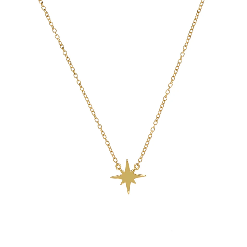 925 Sterling Silver 18K gold Plated Octagon Starburst Pendant Necklace For Woman Engagement Party
925 Sterling Silver 18K gold Plated Octagon Starburst Pendant Necklace For Woman Engagement Party