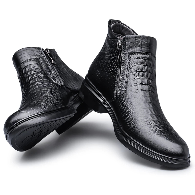 Bota Crocodile Pattern Bottes Ankle Zip Leather Shoes Kasut Lelaki Men Shoes Boots, Black
Bota Crocodile Pattern Bottes Ankle Zip Leather Shoes Kasut Lelaki Men Shoes Boots, Black