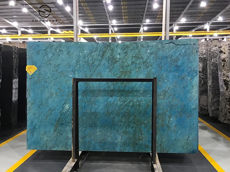 Luxury Natural Rare Blue Danube Marble Stone Slab for TV Background
