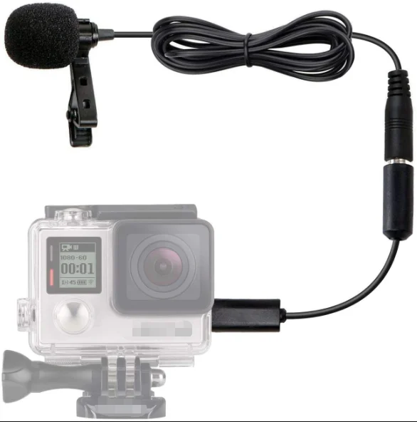 Audio Cable Microphone line Converter Microphone Adapter Cable For Gopro Hero 5 4 3 Action Accessories, Black
Audio Cable Microphone line Converter Microphone Adapter Cable For Gopro Hero 5 4 3 Action Accessories, Black