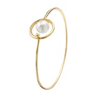 New design 14k gold plated 925 sterling silver bangle bracelet jewelry
