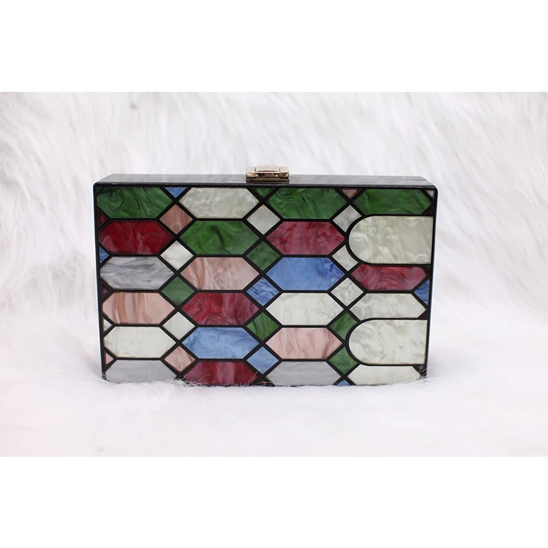 Fashionable New Acrylic Geometric Color Small Square Box Evening Bag Clutch Bag Shoulder Crossbody bags/, Transparent
Fashionable New Acrylic Geometric Color Small Square Box Evening Bag Clutch Bag Shoulder Crossbody bags/, Transparent