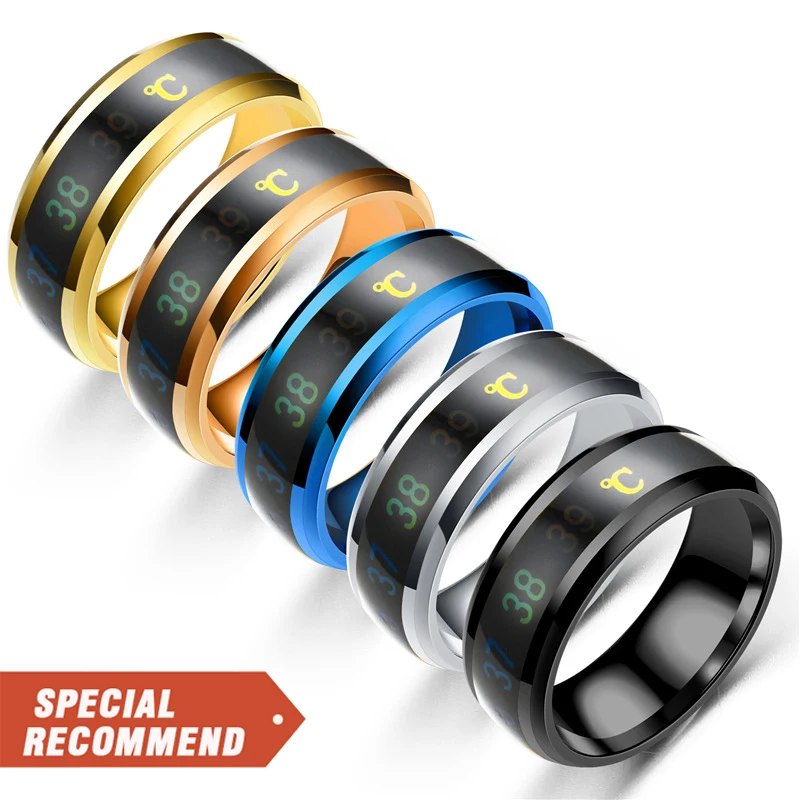 New fashionable stainless steel intelligent temperature ring intelligent temperature ring, Black
New fashionable stainless steel intelligent temperature ring intelligent temperature ring, Black