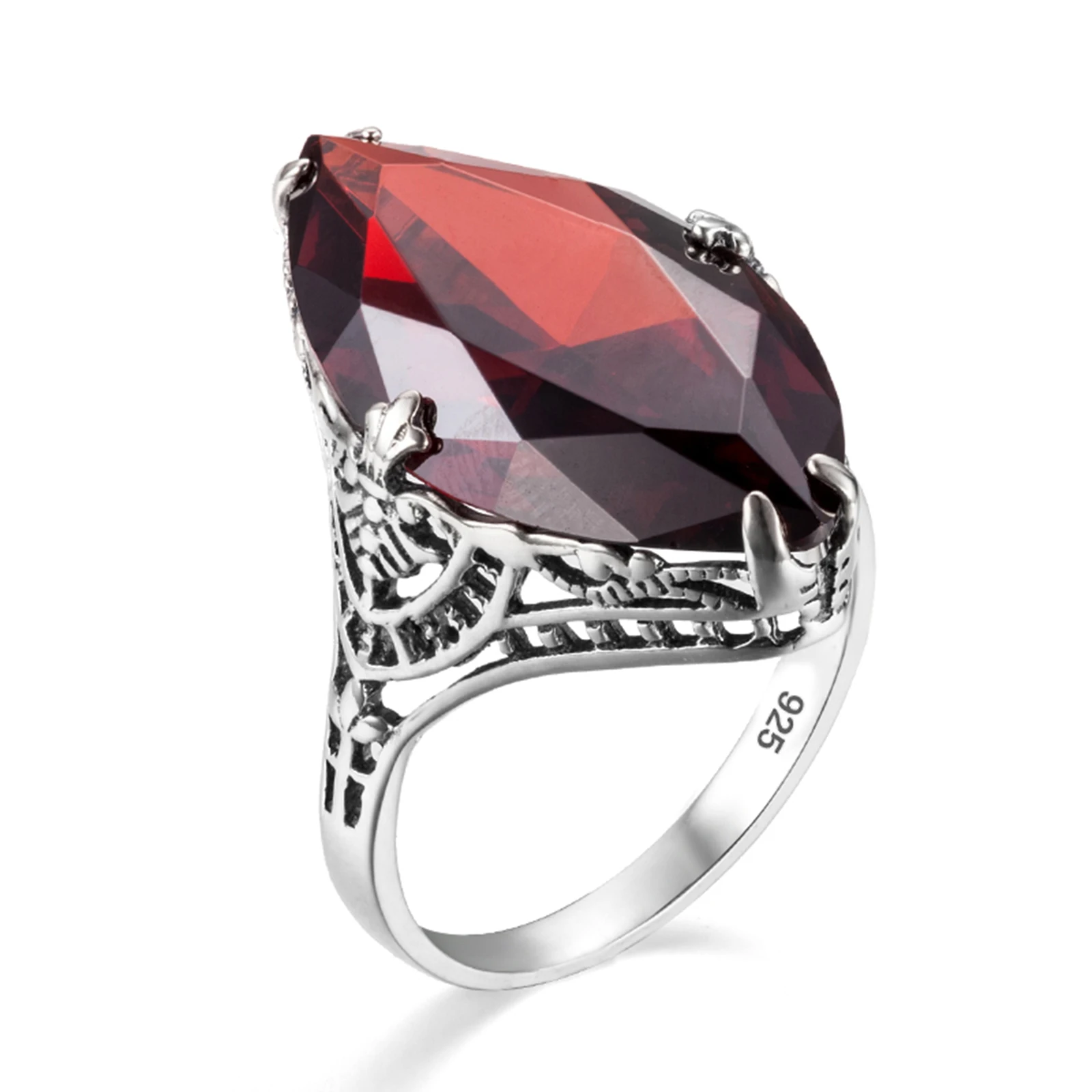 Accessories Women Marquise Garnet Cocktail Wedding Party Real 925 Sterling Silver Ring vintage jewelry 925 silver
Accessories Women Marquise Garnet Cocktail Wedding Party Real 925 Sterling Silver Ring vintage jewelry 925 silver