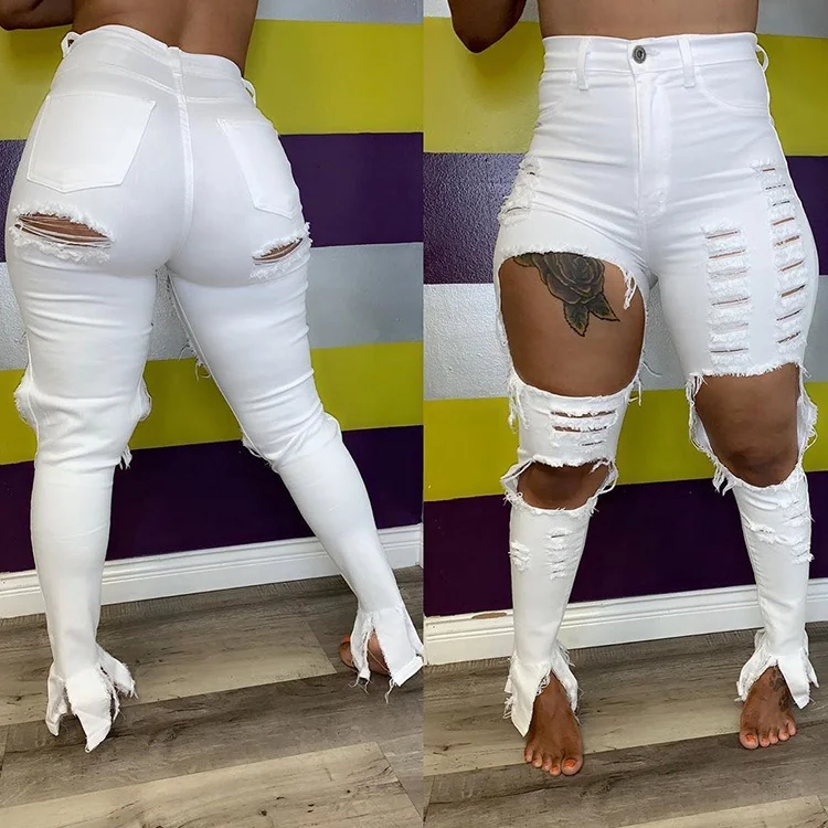 Streetwear Ladies Clothing Hollow Out Hole Wash Plus Size Denim Ripped Pants Women's Jeans, Light blue / white / black / dark blue
Streetwear Ladies Clothing Hollow Out Hole Wash Plus Size Denim Ripped Pants Women's Jeans, Light blue / white / black / dark blue