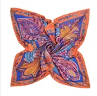 2019 Hot Sale New Fashion muslim scar 100% silk scarf Material Fabric For Ladies Dress Fashion polyester flag print scarf
