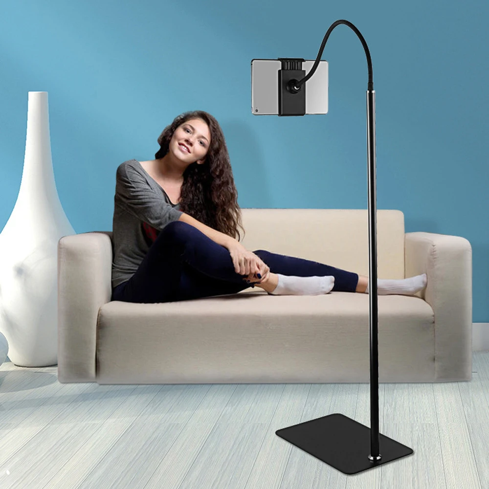 Flexible Gooseneck Tablet Floor Stand with Stable Aluminum Base Portable Stand Suitable for Smart Phone & Pad
Flexible Gooseneck Tablet Floor Stand with Stable Aluminum Base Portable Stand Suitable for Smart Phone & Pad