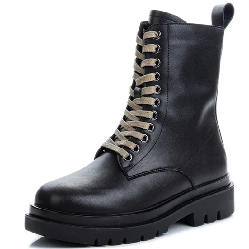 Genuine leather Retro Boots New Autumn Women Non-slip Wear-resistant Chunky Boots Fashion Lace up Lady Shoes Footwear
Genuine leather Retro Boots New Autumn Women Non-slip Wear-resistant Chunky Boots Fashion Lace up Lady Shoes Footwear