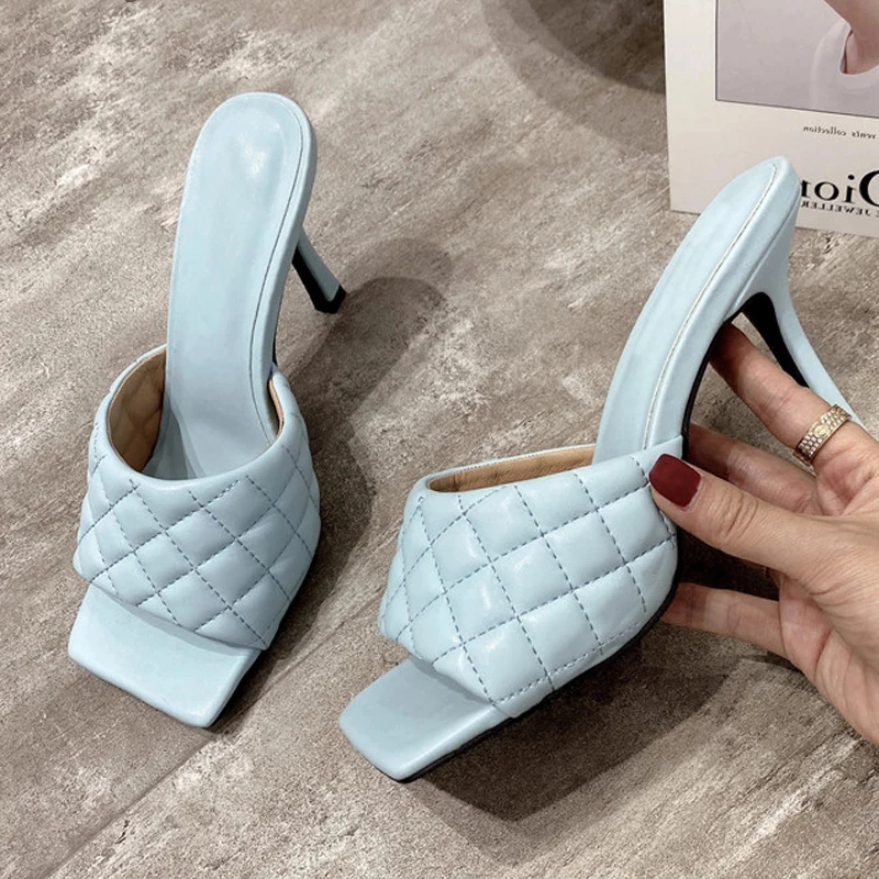 Soft Leather Design Summer Women's Mules Slippers Elegant Square Head High Heels Ladies Outdoor Leisure Slides Shoes
Soft Leather Design Summer Women's Mules Slippers Elegant Square Head High Heels Ladies Outdoor Leisure Slides Shoes