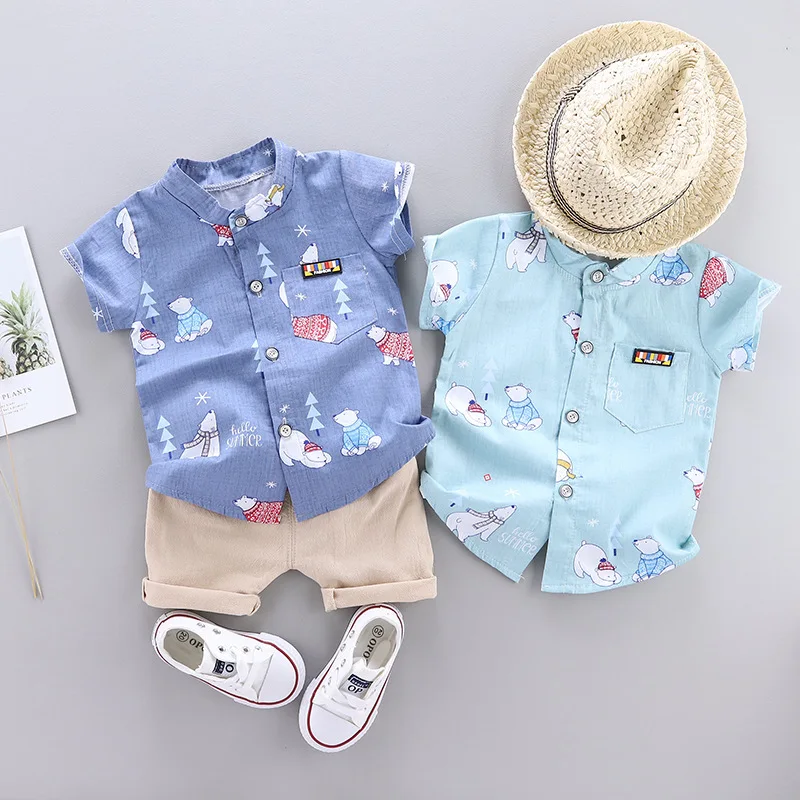 Korean 1-4 years children boy skin label bear shirt short sleeve two-piece suit Baby Boys' Clothing Sets, As pictures
Korean 1-4 years children boy skin label bear shirt short sleeve two-piece suit Baby Boys' Clothing Sets, As pictures