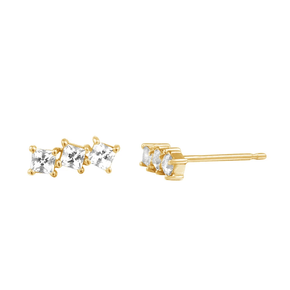 Silver Earrings Jewelry Wholesale 925 Sterling Silver Gold Plated Cubic Zirconia Bar Stud Earrings
Silver Earrings Jewelry Wholesale 925 Sterling Silver Gold Plated Cubic Zirconia Bar Stud Earrings