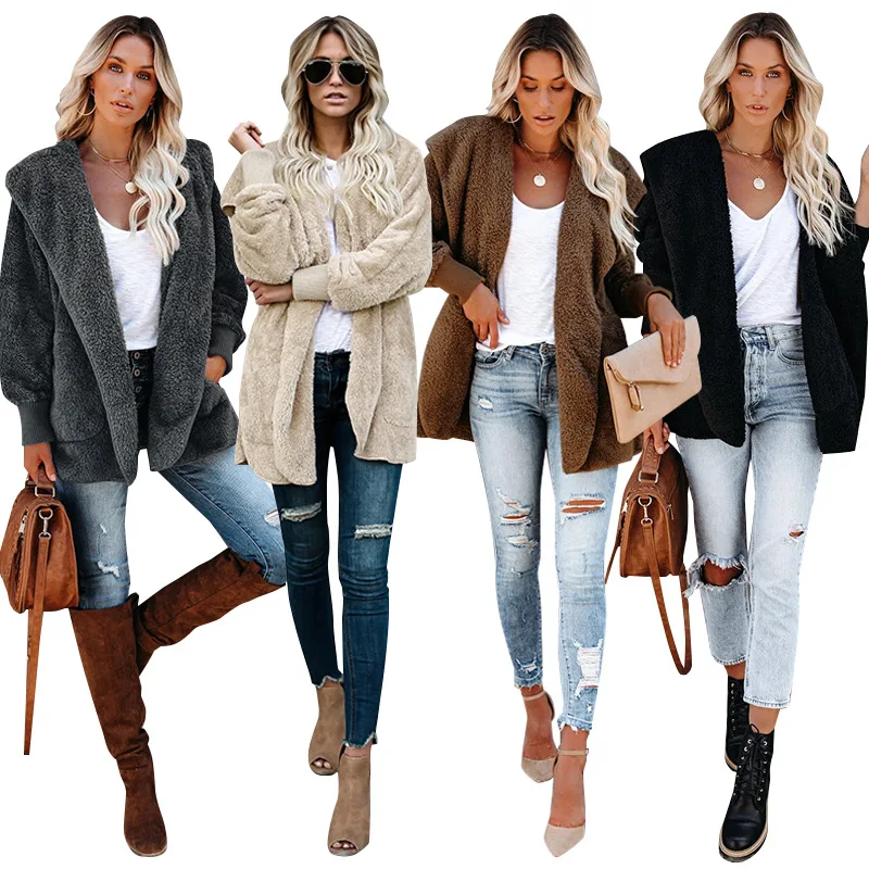 Women's Fashion Long Sleeve Lapel Up Faux Shearling Shaggy Oversized Coat Jacket With Pockets Warm Winter
Women's Fashion Long Sleeve Lapel Up Faux Shearling Shaggy Oversized Coat Jacket With Pockets Warm Winter