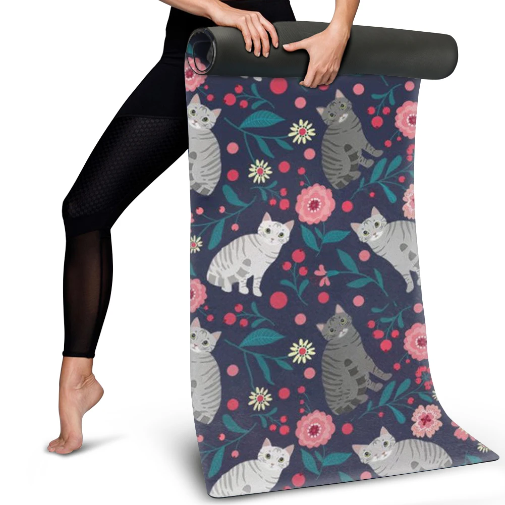 THIKIN Eco Friendly Yoga Mat Lightweight Quick Dry Machine Washable Yoga Mat Cute Flower Cat Printed Custom Folding Yoga Mat, Customized color
THIKIN Eco Friendly Yoga Mat Lightweight Quick Dry Machine Washable Yoga Mat Cute Flower Cat Printed Custom Folding Yoga Mat, Customized color