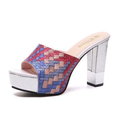 HLS065 women knitting mules 11cm travel designers high heel slippers, Green, blue, gray
HLS065 women knitting mules 11cm travel designers high heel slippers, Green, blue, gray