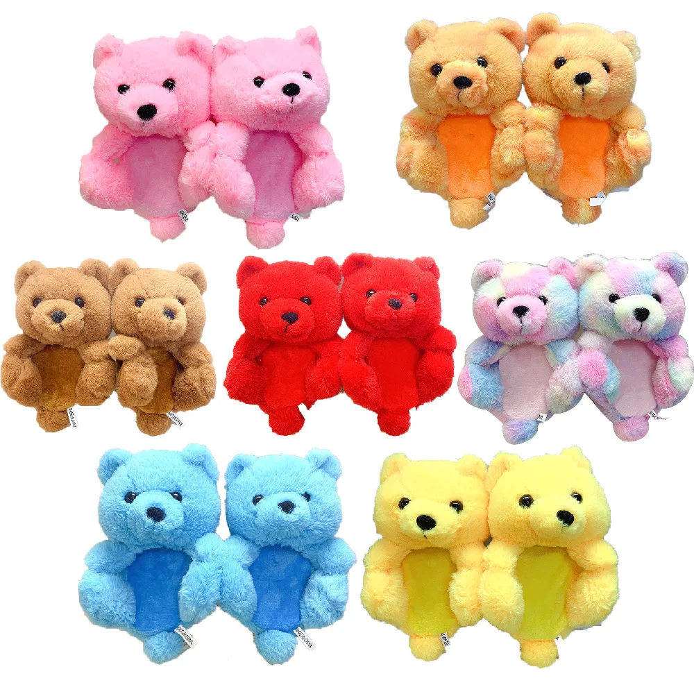 WL-818 hot sell muticolors wholesale custom cute bear warm slippers for women with faux fur inside ladies winter home shoes, Picture show , squine colors
WL-818 hot sell muticolors wholesale custom cute bear warm slippers for women with faux fur inside ladies winter home shoes, Picture show , squine colors