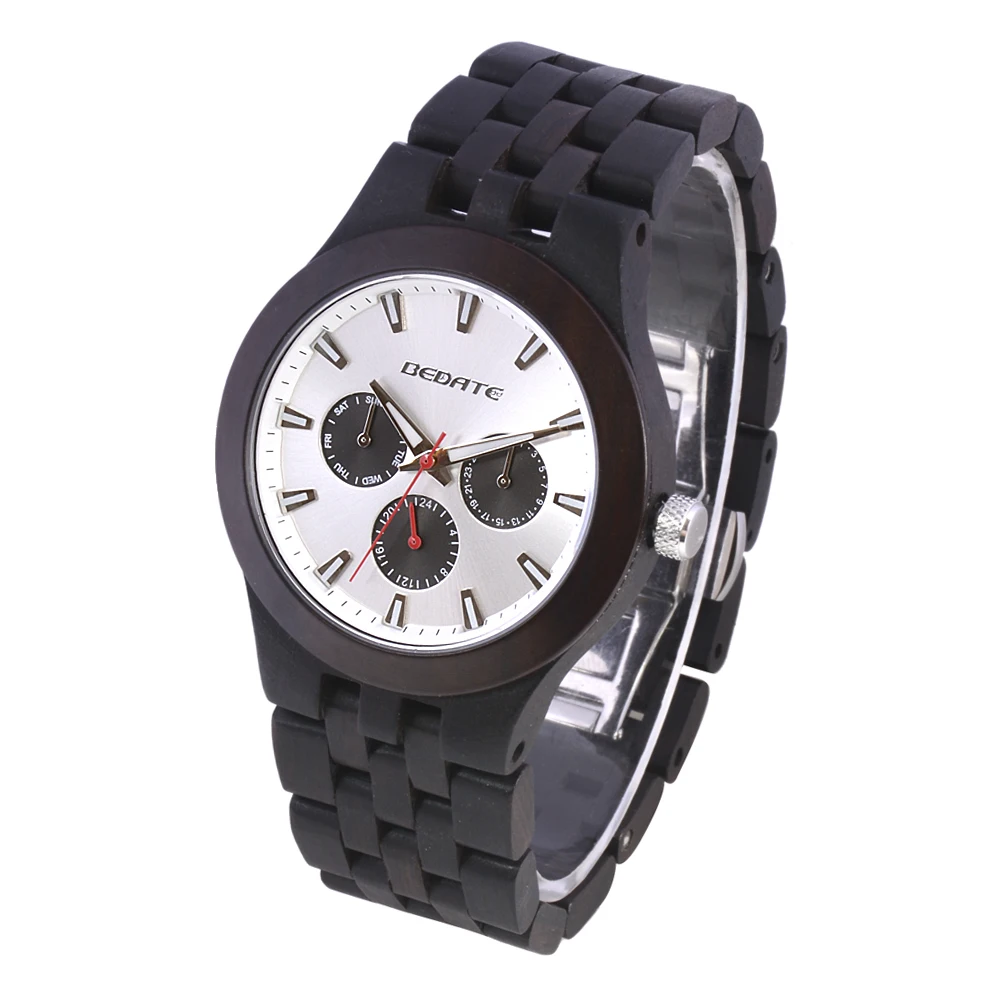 China Wood Watch Supplier Men Watches Custom Logo Quartz Watch Date/Week Display Wach
China Wood Watch Supplier Men Watches Custom Logo Quartz Watch Date/Week Display Wach