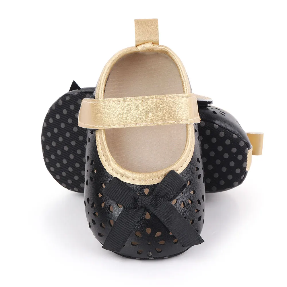 Pure Color Bow Little Baby Girl Princess Shoes Beauty Girls Shoes manufacture