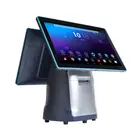 milk tea shop pos system with printer restaurant billing machine dual touch screen pos terminal