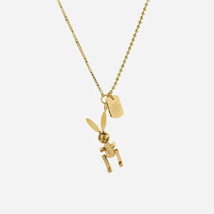 Hip Hop Stainless Steel 316L Bunny Necklace Movable Mechanical Rabbit Pendant Luck Engraved Men Women Necklaces Punk Jewelry
Hip Hop Stainless Steel 316L Bunny Necklace Movable Mechanical Rabbit Pendant Luck Engraved Men Women Necklaces Punk Jewelry