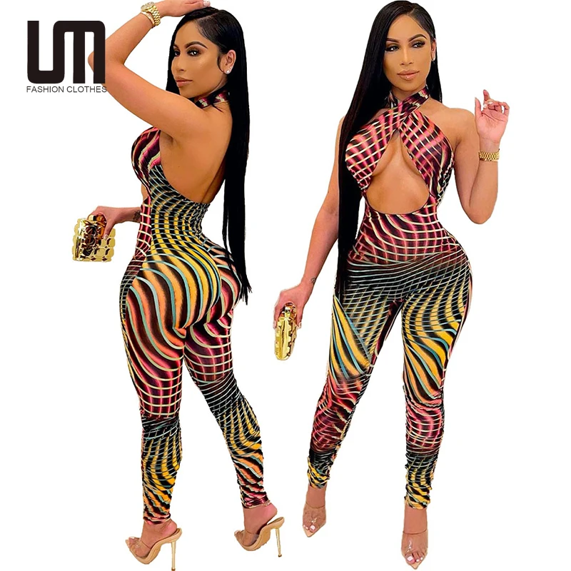 2021 Summer Sleeveless Sexy Women Night Club Streetwear Clothes Print Hollow High Waist Skinny Sports Jumpsuit
2021 Summer Sleeveless Sexy Women Night Club Streetwear Clothes Print Hollow High Waist Skinny Sports Jumpsuit