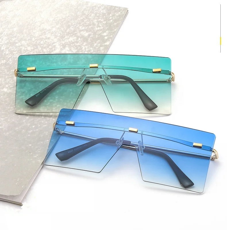 MOCOO metal big square frame sunglasses 2020 rimless shield sunglasses oversized personality fashionable eyewear for men&women, As you see 
MOCOO metal big square frame sunglasses 2020 rimless shield sunglasses oversized personality fashionable eyewear for men&women, As you see