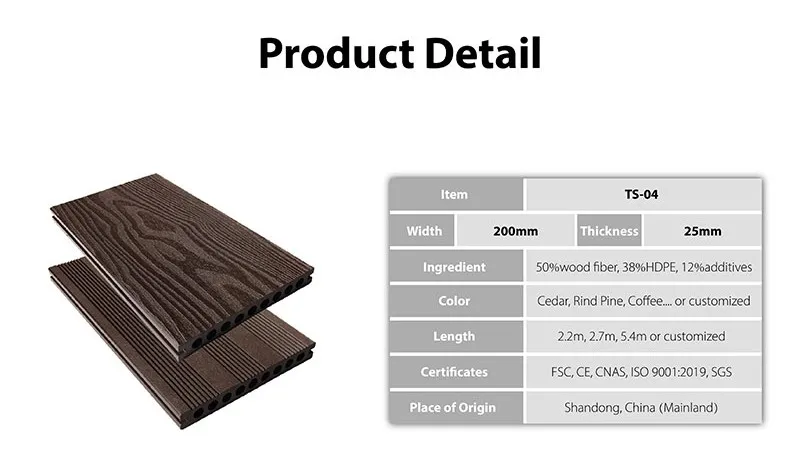 2018 new type anti uv 3d wood grain wpc decking easy install