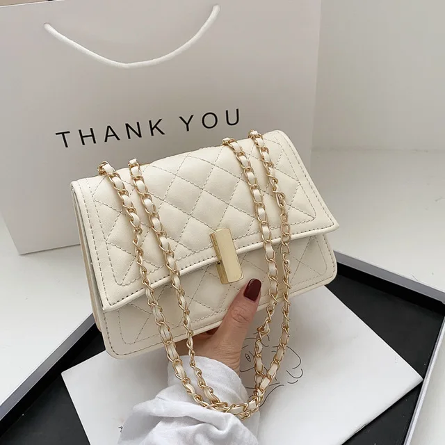 Lady bags 2021 The New Fashion Diamond Lattice Chain Lady Crossbody Bag Simple Shoulder Bag, White, khaki, blue, black
Lady bags 2021 The New Fashion Diamond Lattice Chain Lady Crossbody Bag Simple Shoulder Bag, White, khaki, blue, black