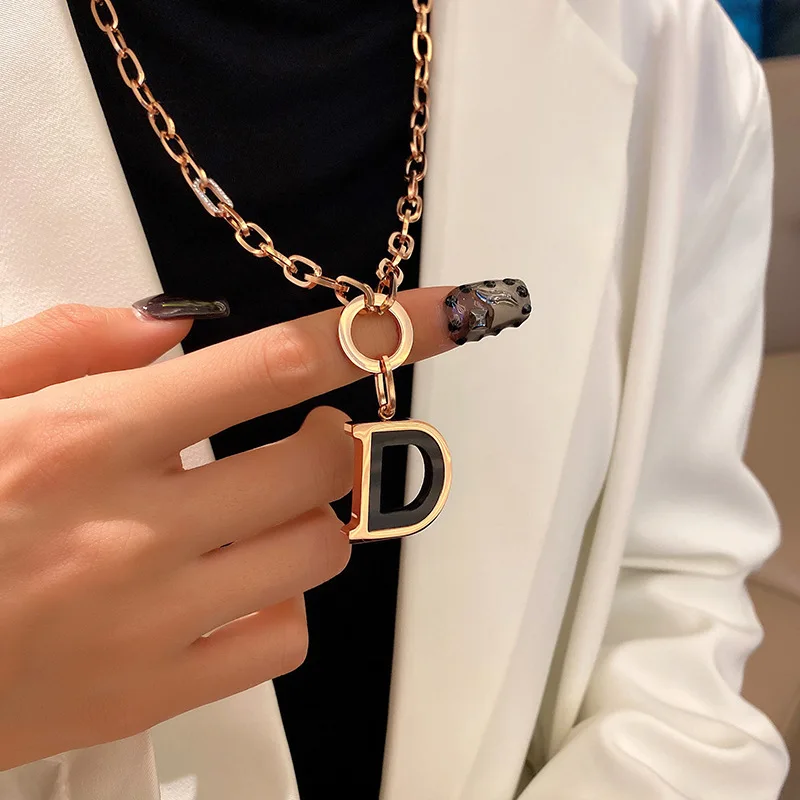 Fashion Luxury Branded Designer Letter D Stainless Steel Sweater Chain Necklace For Women Jewelry, Gold sliver
Fashion Luxury Branded Designer Letter D Stainless Steel Sweater Chain Necklace For Women Jewelry, Gold sliver
