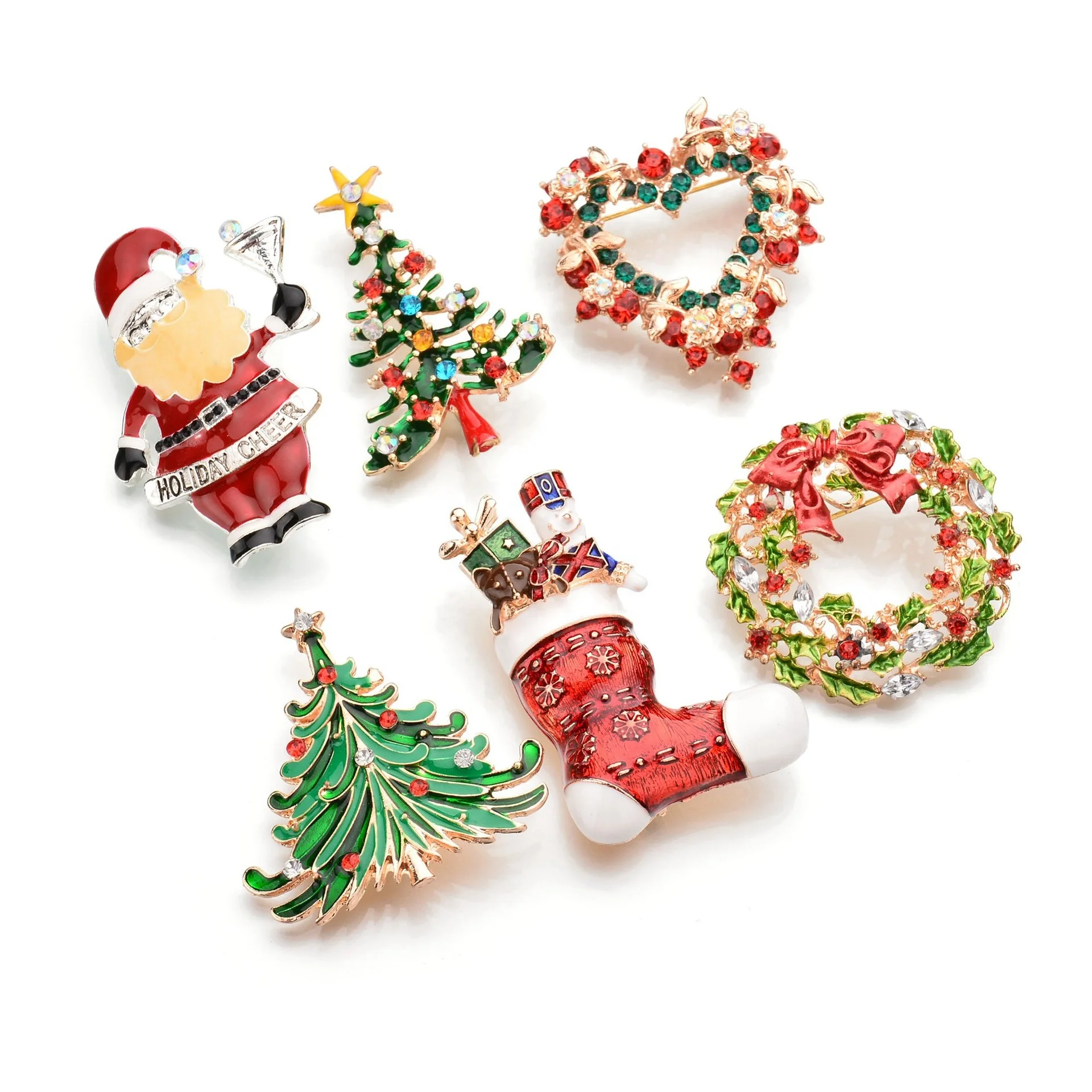 Hot Christmas Socks Santa Claus Brooch Pin Holiday Cheer Tree Inlay Rhinestone Heart Cute Christmas Gifts Jewelry
Hot Christmas Socks Santa Claus Brooch Pin Holiday Cheer Tree Inlay Rhinestone Heart Cute Christmas Gifts Jewelry