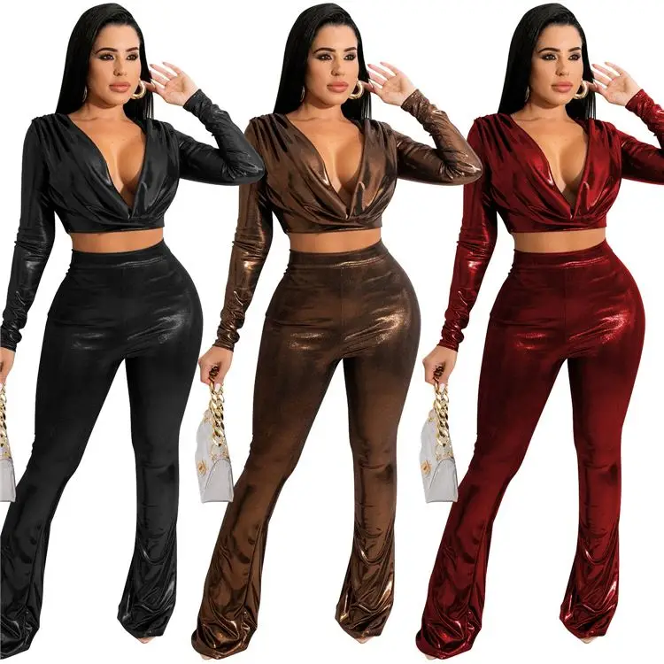 Fall Women Winter Clothes 2021 Sexy Deep V Neck Night Clubwear Two Piece Pants Set Trousers And Crop Tops Women 2 Piece Sets
Fall Women Winter Clothes 2021 Sexy Deep V Neck Night Clubwear Two Piece Pants Set Trousers And Crop Tops Women 2 Piece Sets