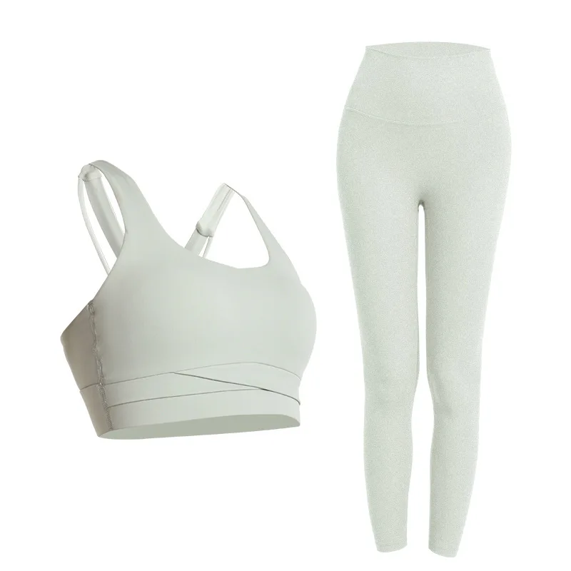 Cross beautiful back underwear women tight-fitting buttocks solid color sanded pants lulu fitness yoga sports bra set
Cross beautiful back underwear women tight-fitting buttocks solid color sanded pants lulu fitness yoga sports bra set