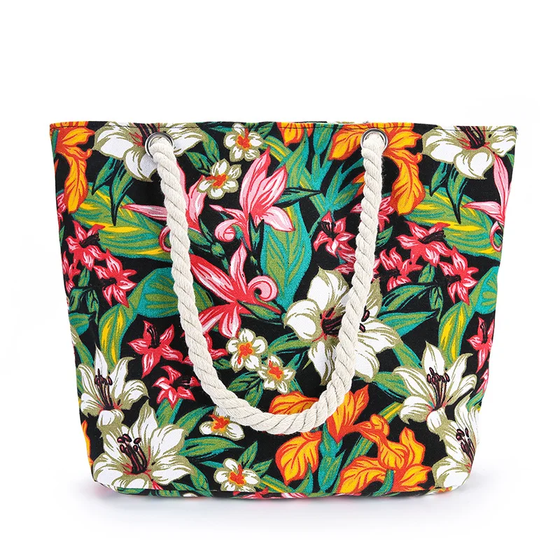 Wholesale 2020 Factory Supply Holiday Cotton Rope Top-Handle Canvas Shopping Tote Hand Bag Summer Flower Printed Beach
Wholesale 2020 Factory Supply Holiday Cotton Rope Top-Handle Canvas Shopping Tote Hand Bag Summer Flower Printed Beach