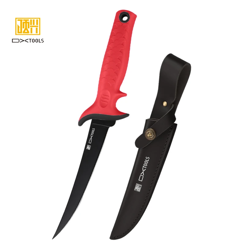 DXTOOLS 9 Inch Stiff Fillet Knife with Non-Slip Grip Handle, Full Tang Beveled Sushi Style Stainless Steel Non-Stick Thick Blade, Green
DXTOOLS 9 Inch Stiff Fillet Knife with Non-Slip Grip Handle, Full Tang Beveled Sushi Style Stainless Steel Non-Stick Thick Blade, Green