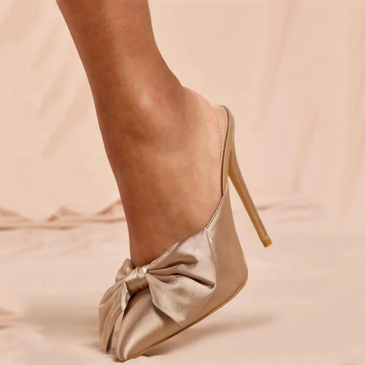 Butterfly-knot Decor Closed Pointed Toe Thin Heel Women Sandals Slip-on Solid Summer Dress Shoes For Ladies Big Size 43 Slippers, Black,apricot
Butterfly-knot Decor Closed Pointed Toe Thin Heel Women Sandals Slip-on Solid Summer Dress Shoes For Ladies Big Size 43 Slippers, Black,apricot