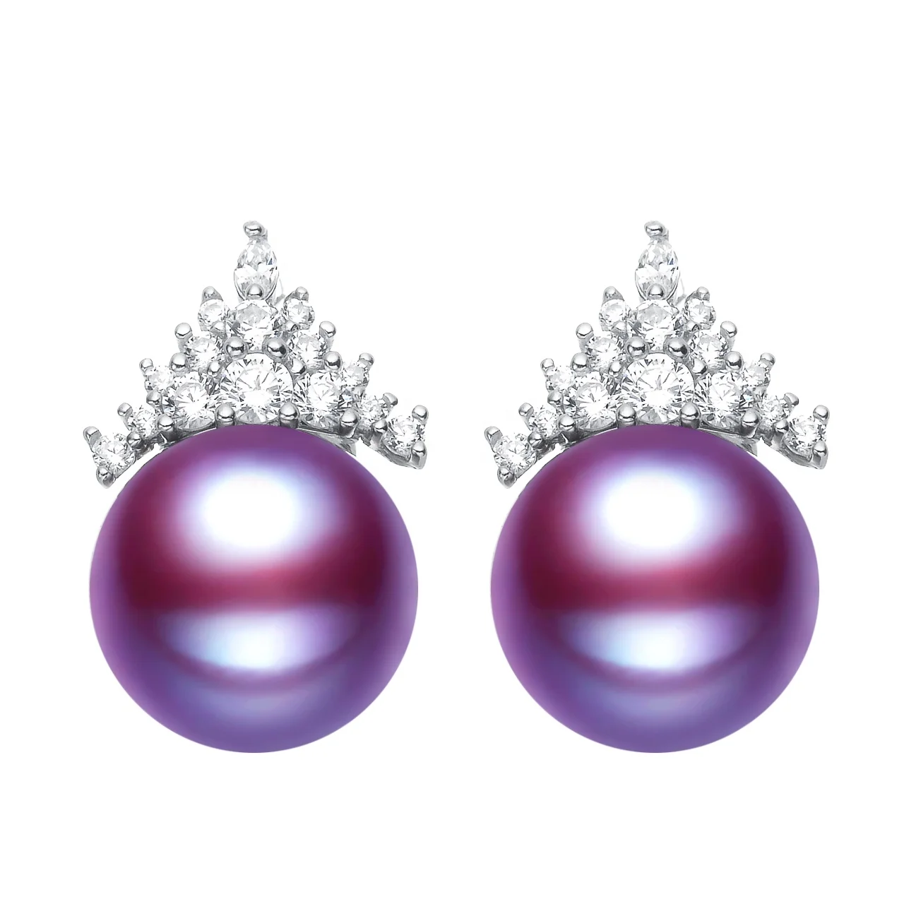 925 Silver 11-12MM Huge Pearls High Quality Earring 925 Fashion Round Design for Women Gift Zircon Party Sterling, Purple
925 Silver 11-12MM Huge Pearls High Quality Earring 925 Fashion Round Design for Women Gift Zircon Party Sterling, Purple