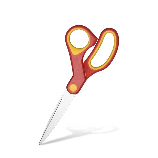 Safely Stainless Steel Student Children DIY Office Paper-Cut Scissor With Soft Grip Handle