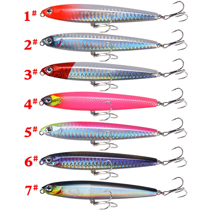 Pencil Fishing Bait 10g 14g 18g 24g Jig Bait Sea Fishing Slow Sinking fishing gear, 7colors
Pencil Fishing Bait 10g 14g 18g 24g Jig Bait Sea Fishing Slow Sinking fishing gear, 7colors