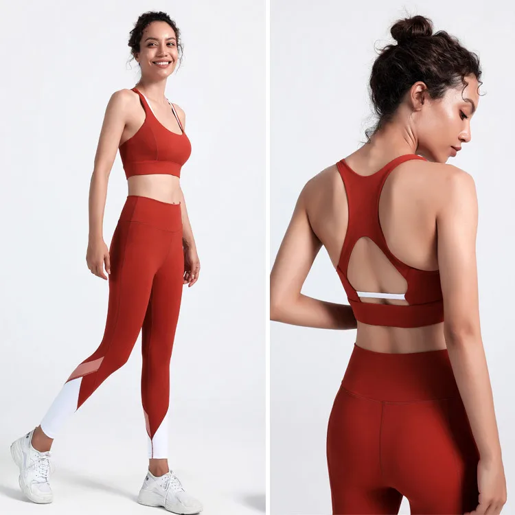 Factory Direct Sale Contrast Color Shockproof Beauty Back Tops 2pcs Yoga Sets Tummy Control High Waist Leggings Workout Sets
Factory Direct Sale Contrast Color Shockproof Beauty Back Tops 2pcs Yoga Sets Tummy Control High Waist Leggings Workout Sets