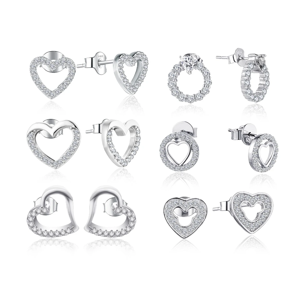 ODE OEM Hot Sale 925 Sterling Silver Valentines Heart Earrings Charms Custom 5A Zirconia Design Earrings Women
ODE OEM Hot Sale 925 Sterling Silver Valentines Heart Earrings Charms Custom 5A Zirconia Design Earrings Women
