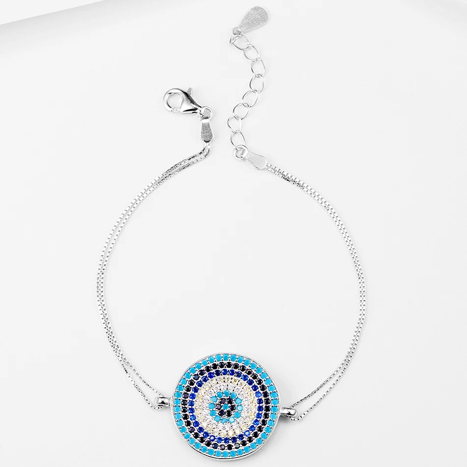 Original Design 100% 925 Sterling Silver Bracelet CZ Turkey Eye Bracelets & Bangles For Women Jewelry Gift
Original Design 100% 925 Sterling Silver Bracelet CZ Turkey Eye Bracelets & Bangles For Women Jewelry Gift