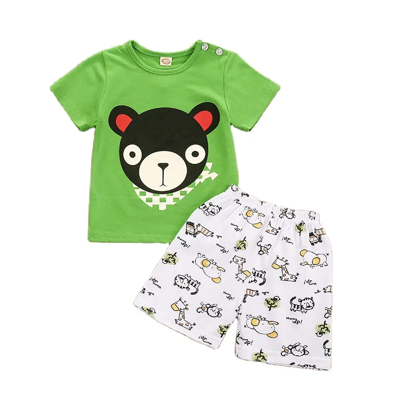 Boy Short Shirt Pants 3 Years Old Summer Baby Night Short Sleeve Suit Cotton Baby Summer Clothes, Green
Boy Short Shirt Pants 3 Years Old Summer Baby Night Short Sleeve Suit Cotton Baby Summer Clothes, Green