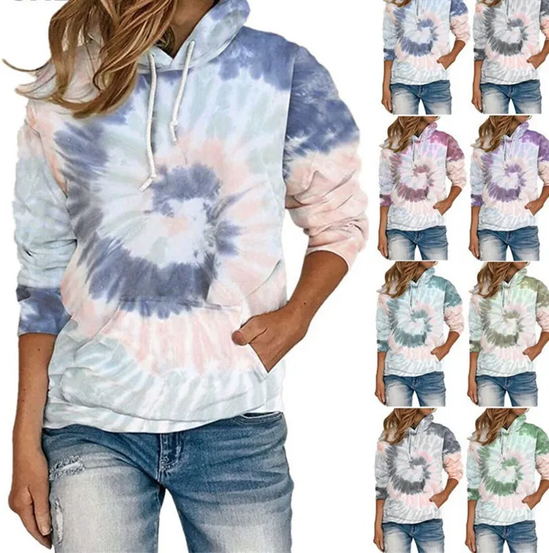 Autumn Womens Sweatshirt Hoodies Hooded Gradient Print Long Sleeve Tie Dyeing Pullover Sweatshirt Women Oversized Sudadera Mujer, Customized color
Autumn Womens Sweatshirt Hoodies Hooded Gradient Print Long Sleeve Tie Dyeing Pullover Sweatshirt Women Oversized Sudadera Mujer, Customized color